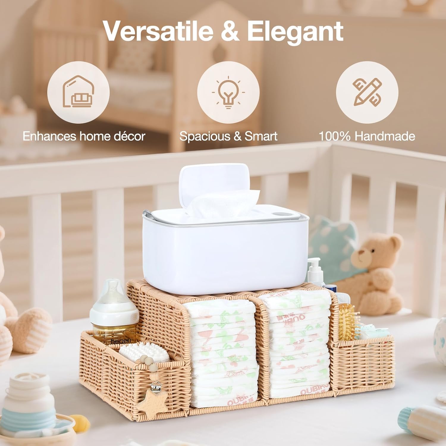 Diaper Caddy Organizer, Hand R - Baby Nursery Table reseña y precio