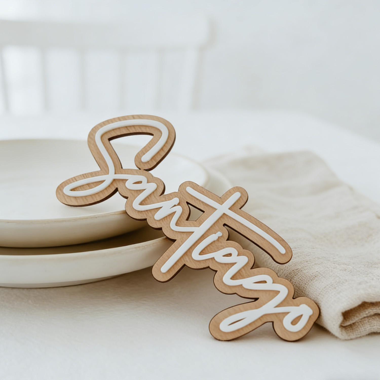 1Pc Custom Name Cute White Woo - Baby Nursery Gifts reseña y precio