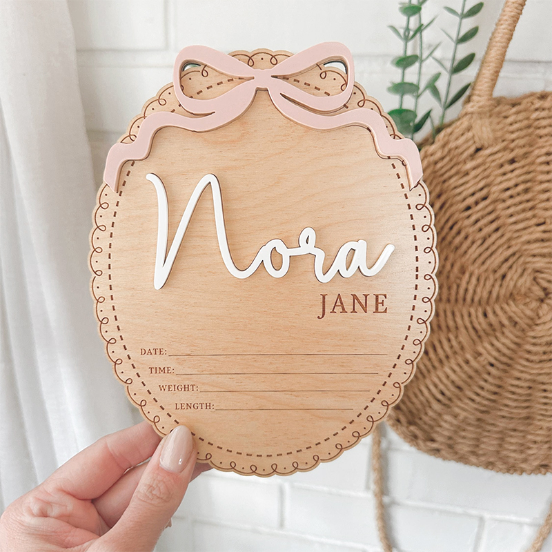 Custom Wooden Baby Name Sign B - Baby Nursery In Hospital reseña y precio