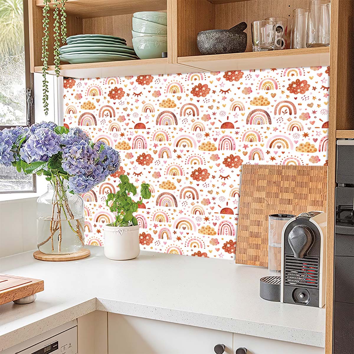 Rainbow Wallpaper Peel and Sti - Baby Nursery Water reseña y precio