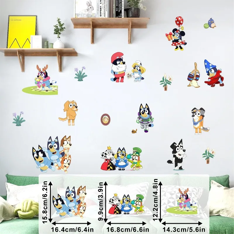 Bluey Cute Cartoon Anime Self- - Baby Nursery Wall Art reseña y precio
