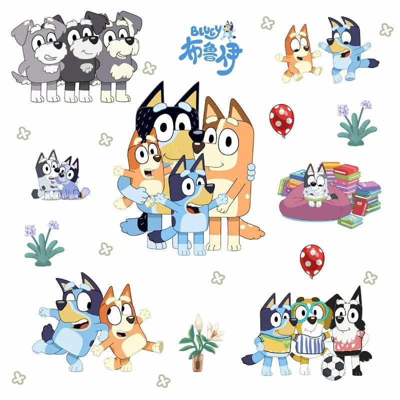 Bluey Cute Cartoon Anime Self- - Baby Nursery Wall Art reseña y precio