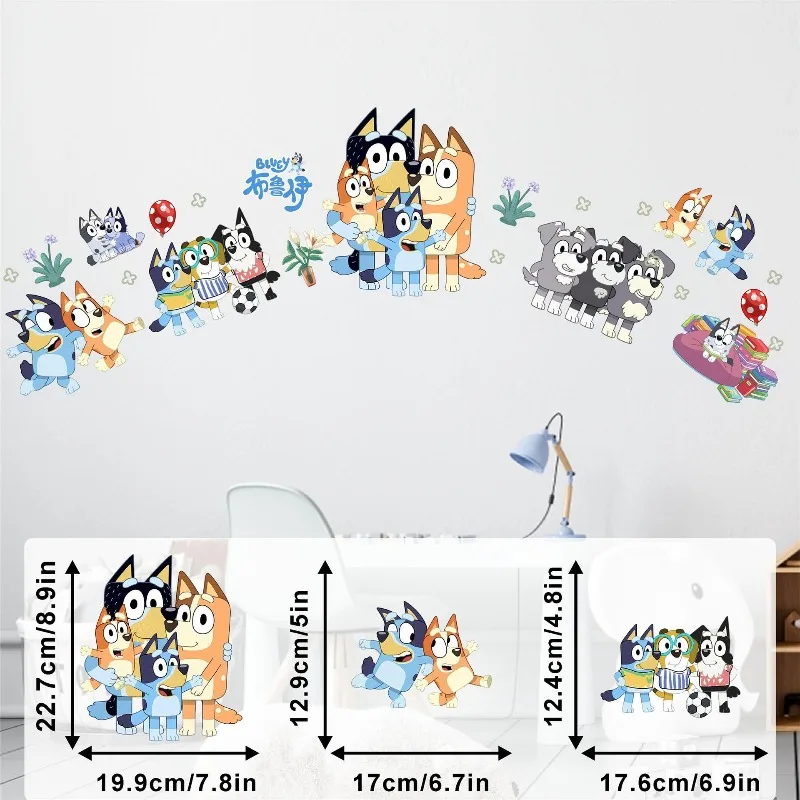 Bluey Cute Cartoon Anime Self- - Baby Nursery Wall Art reseña y precio