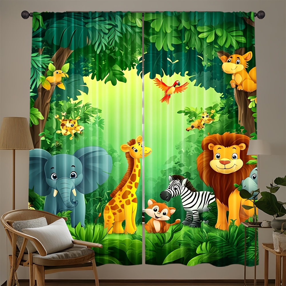 2pcs Cartoon Animal Curtains J - Baby Nursery In Hospital reseña y precio