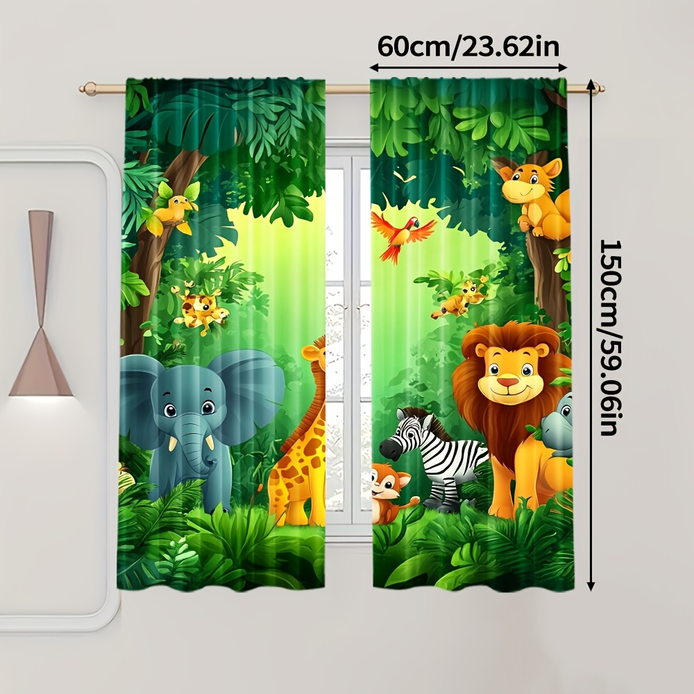 2pcs Cartoon Animal Curtains J - Baby Nursery In Hospital reseña y precio