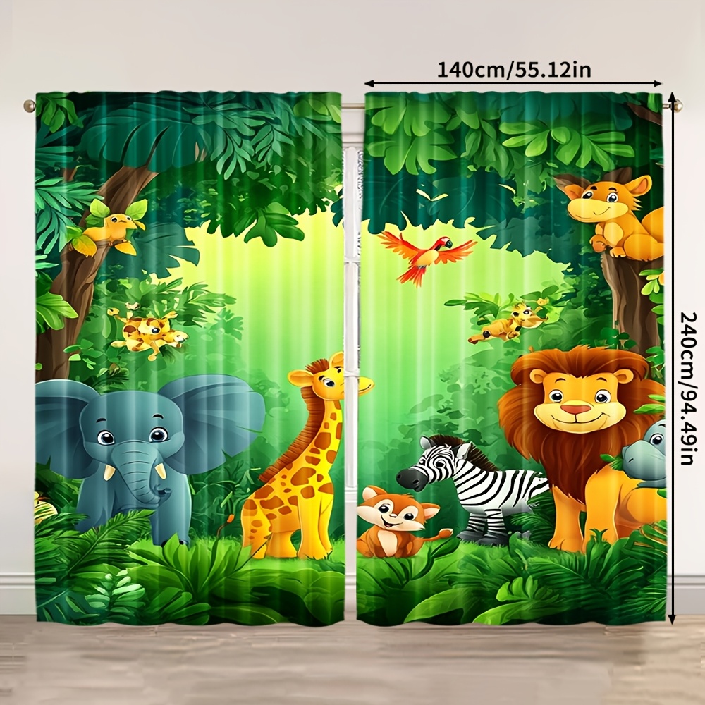 2pcs Cartoon Animal Curtains J - Baby Nursery In Hospital reseña y precio