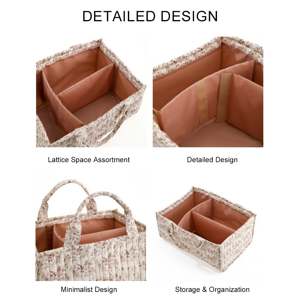 Floral Quilted Baby Diaper Cad - Baby Nursery Table reseña y precio