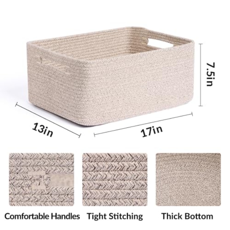 Large Storage Baskets for Orga - Baby Nursery Stores reseña y precio