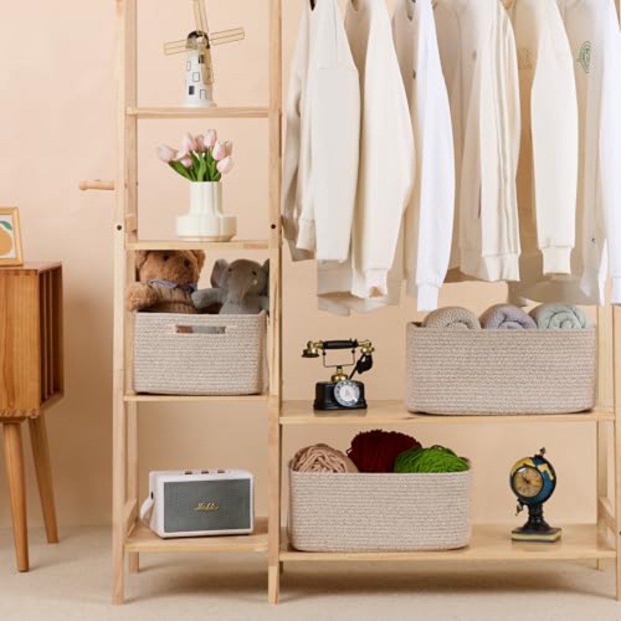 Large Storage Baskets for Orga - Baby Nursery Stores reseña y precio