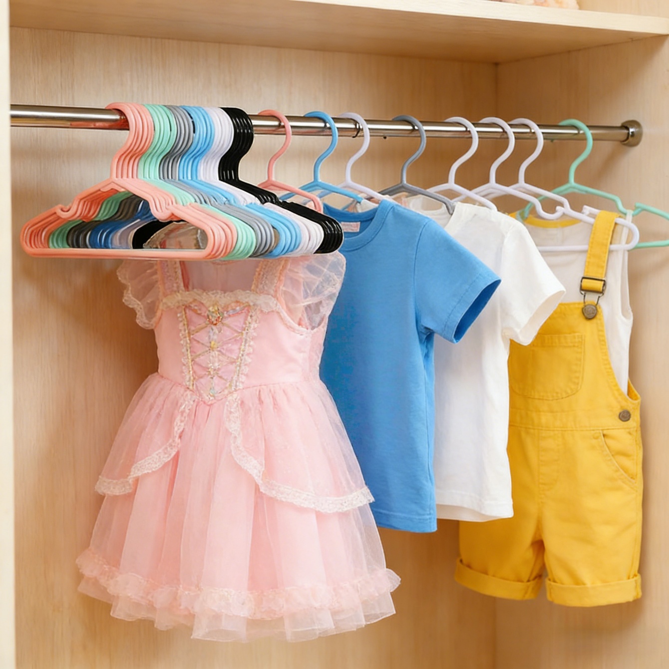 10/20Pcs Non-Slip Clothes Hang - Closet Organizer Baby reseña y precio