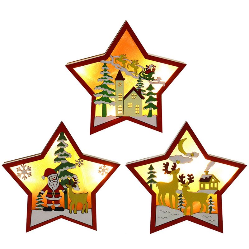 AA05 3 PCS LED Wood Star Night - Baby Nursery Wall Lights reseña y precio