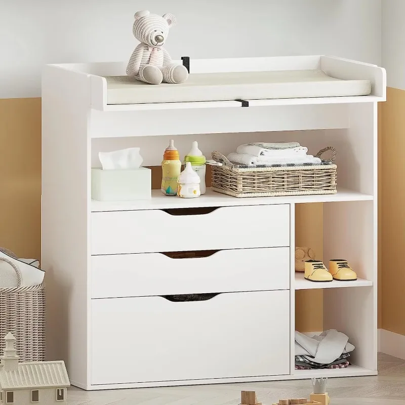 Contemporary minimalist MDF wh - Baby Nursery Table reseña y precio