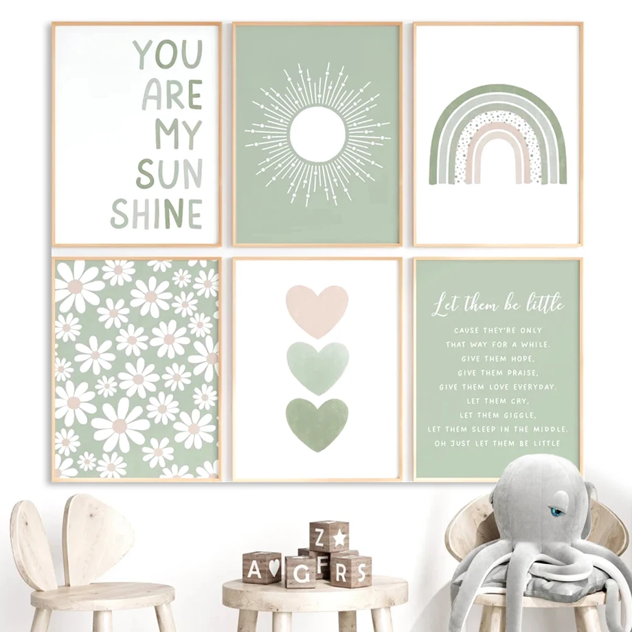 Wall Art Canvas Painting Nordi - Baby Nursery Wall Lights reseña y precio