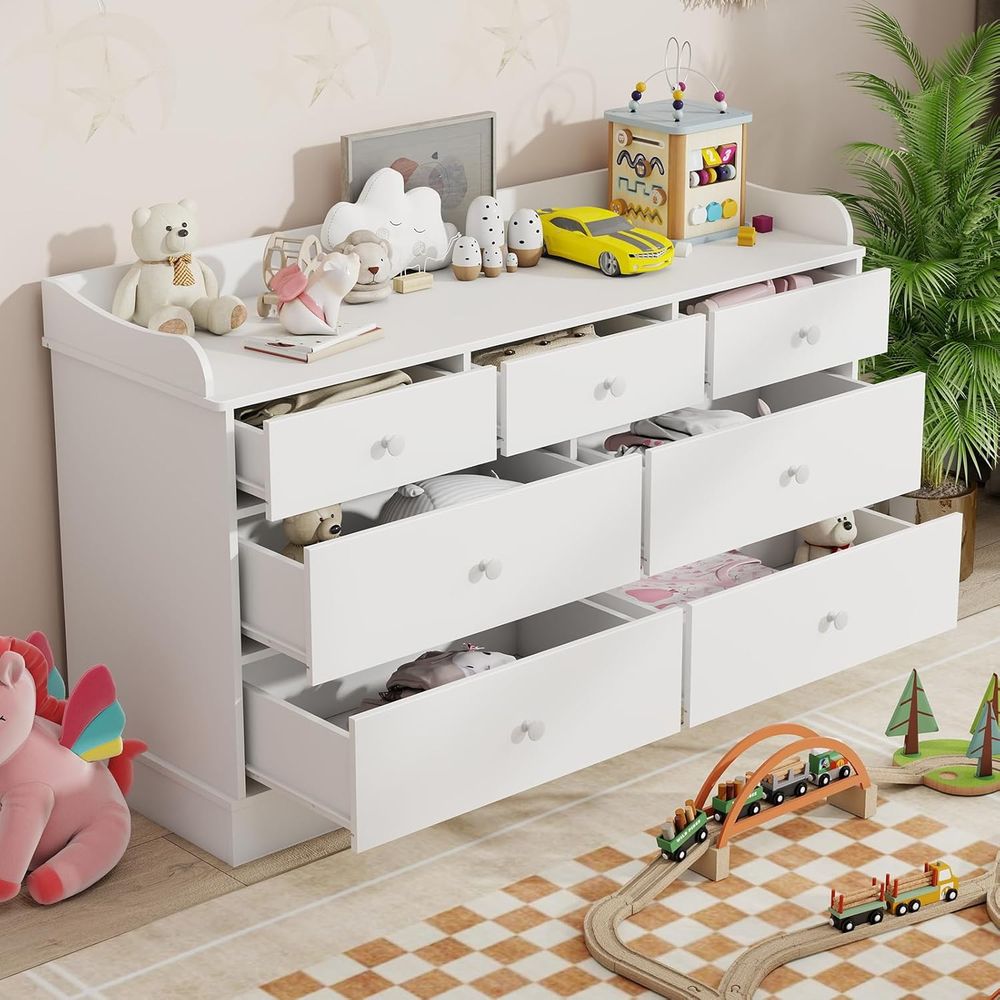 7-Drawer Kids Dresser with Cha - Baby Nursery Furniture Sets reseña y precio