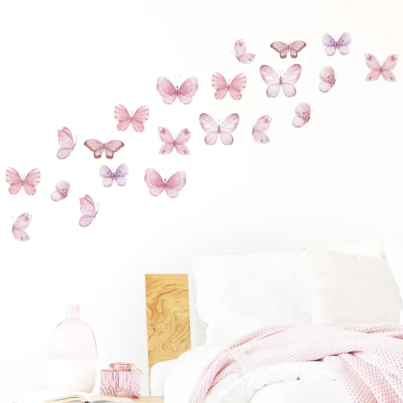 17pcs Watercolor Pink Flying B - Baby Nursery Water reseña y precio