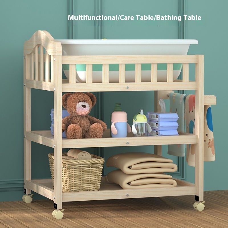 Solid Wood Baby Crib with Chan - Baby Nursery Furniture Sets reseña y precio
