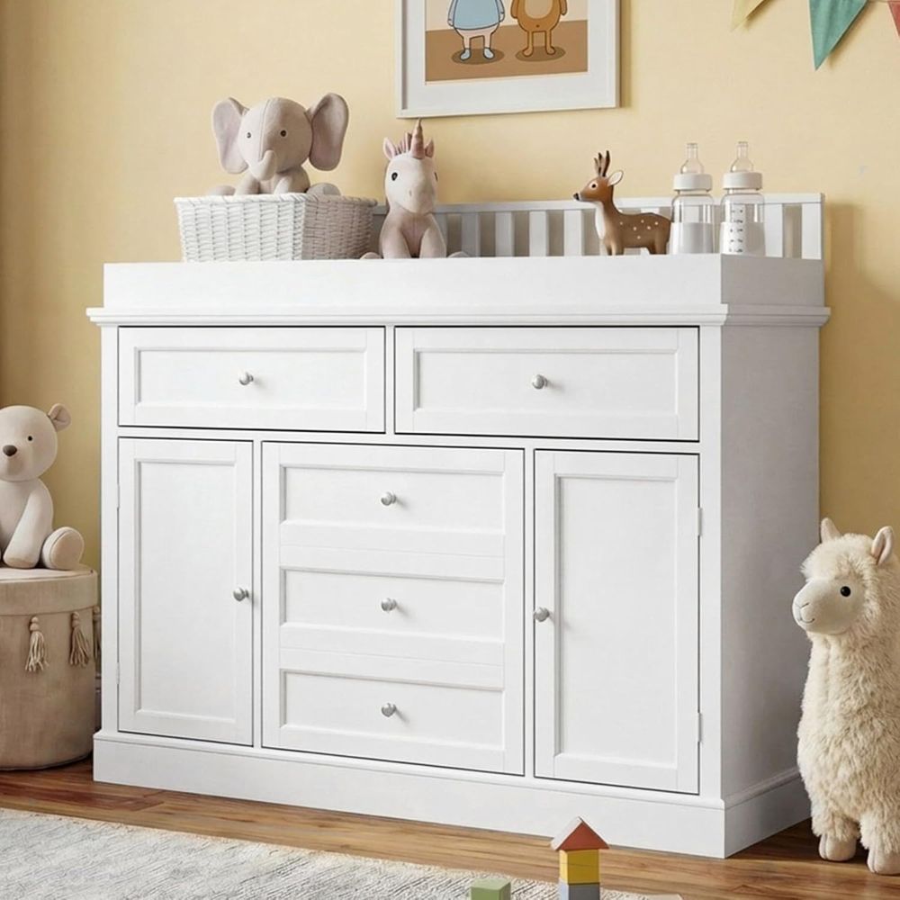 White Multi-Functional Baby Ch - Baby Nursery Table reseña y precio