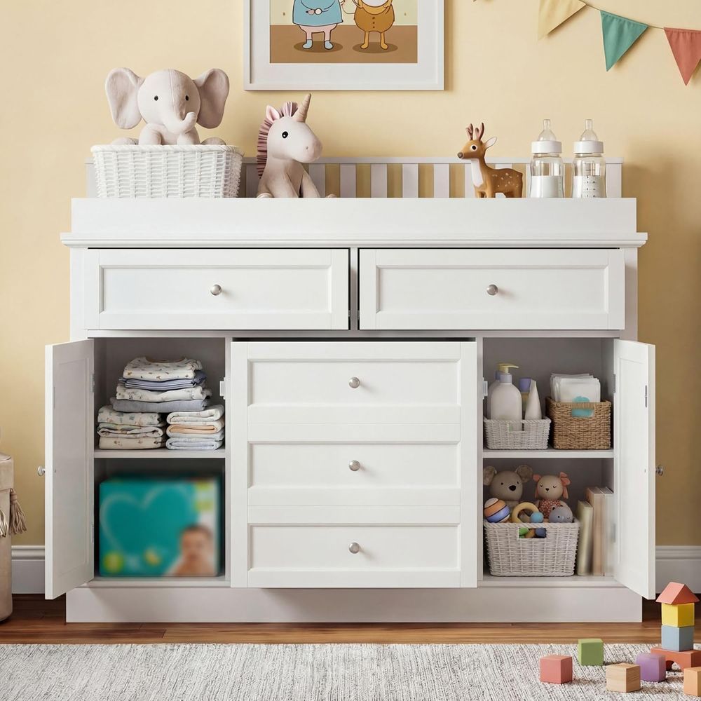 White Multi-Functional Baby Ch - Baby Nursery Table reseña y precio