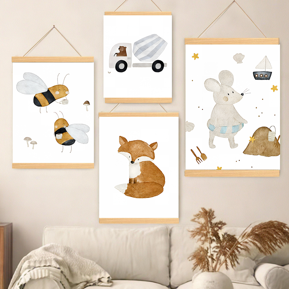 Boho Cartoon Posters Print Bea - Baby Nursery Kids reseña y precio