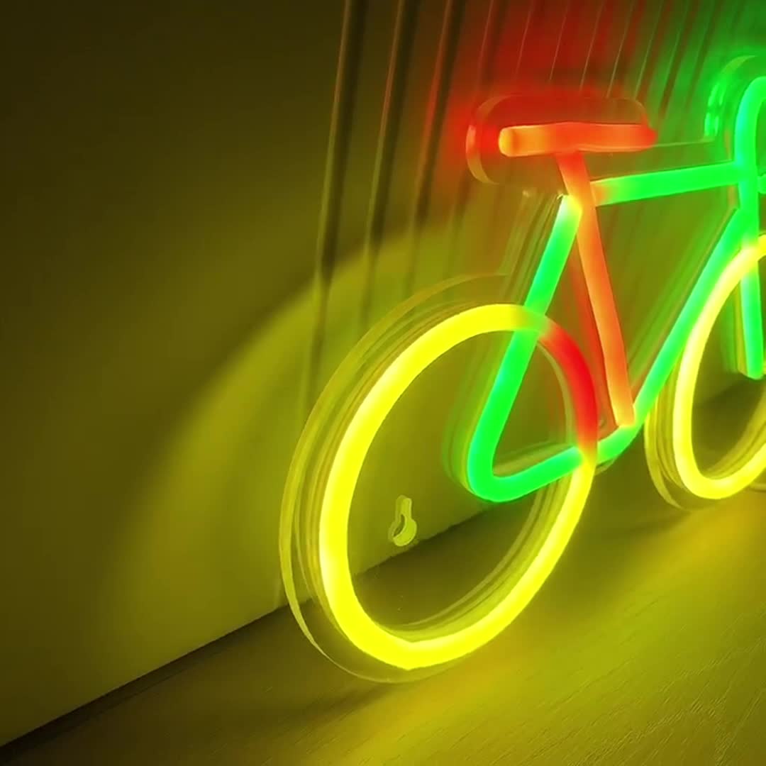 Bicycle LED Neon Sign, For Wal - Baby Nursery Wall Lights reseña y precio
