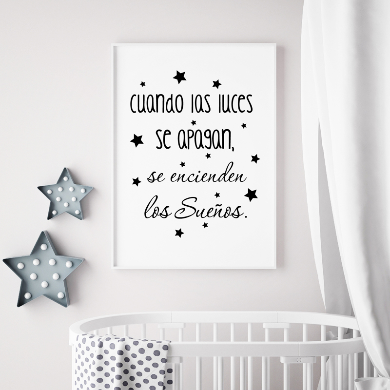 Spanish Kids Bedroom Art Decor - Baby Nursery In Spanish reseña y precio