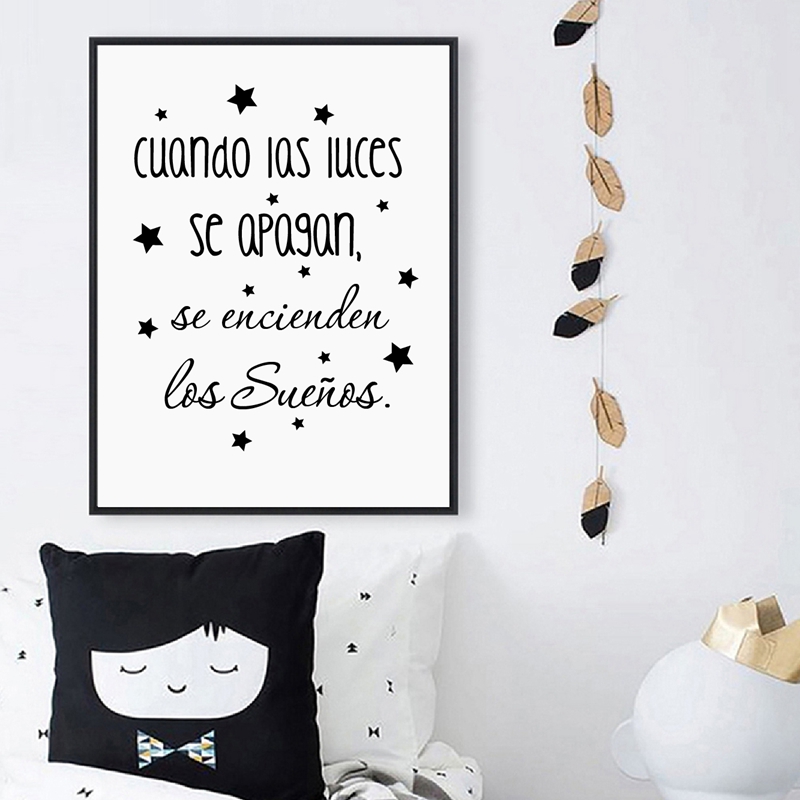 Spanish Kids Bedroom Art Decor - Baby Nursery In Spanish reseña y precio