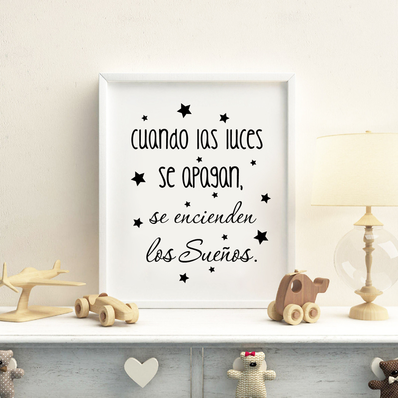 Spanish Kids Bedroom Art Decor - Baby Nursery In Spanish reseña y precio