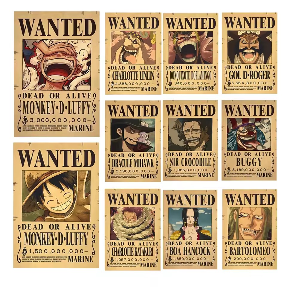 Anime One Piece Bounty Wanted  - Baby Nursery Wall Mural reseña y precio