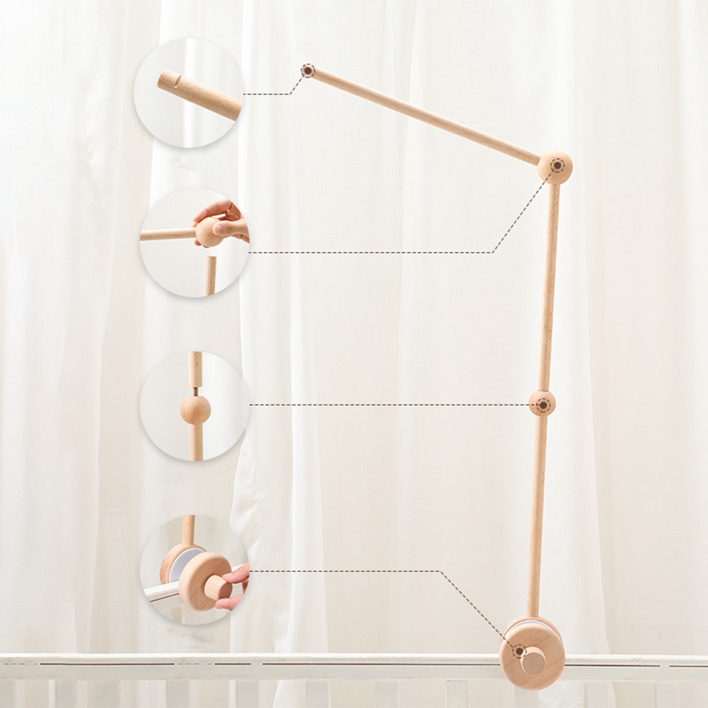 ABLQ Crib Mobile Rotating Wood - Baby Nursery Hangers reseña y precio
