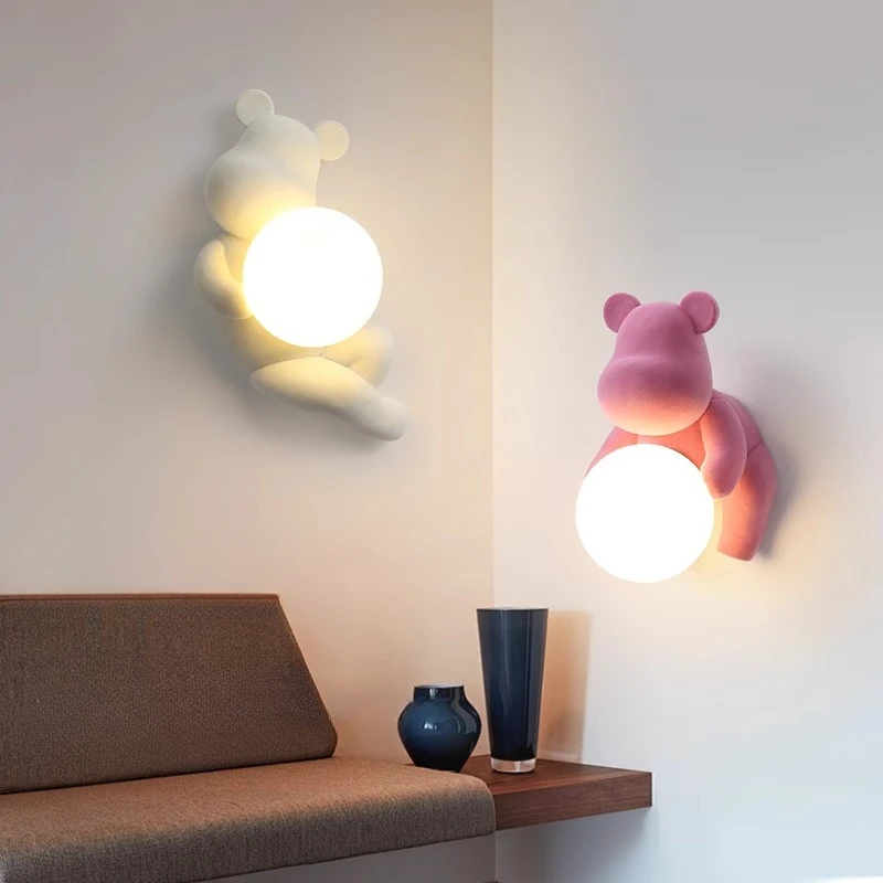 SANDYHA Colorful Cartoon Bear  - Baby Nursery Wall Lights reseña y precio