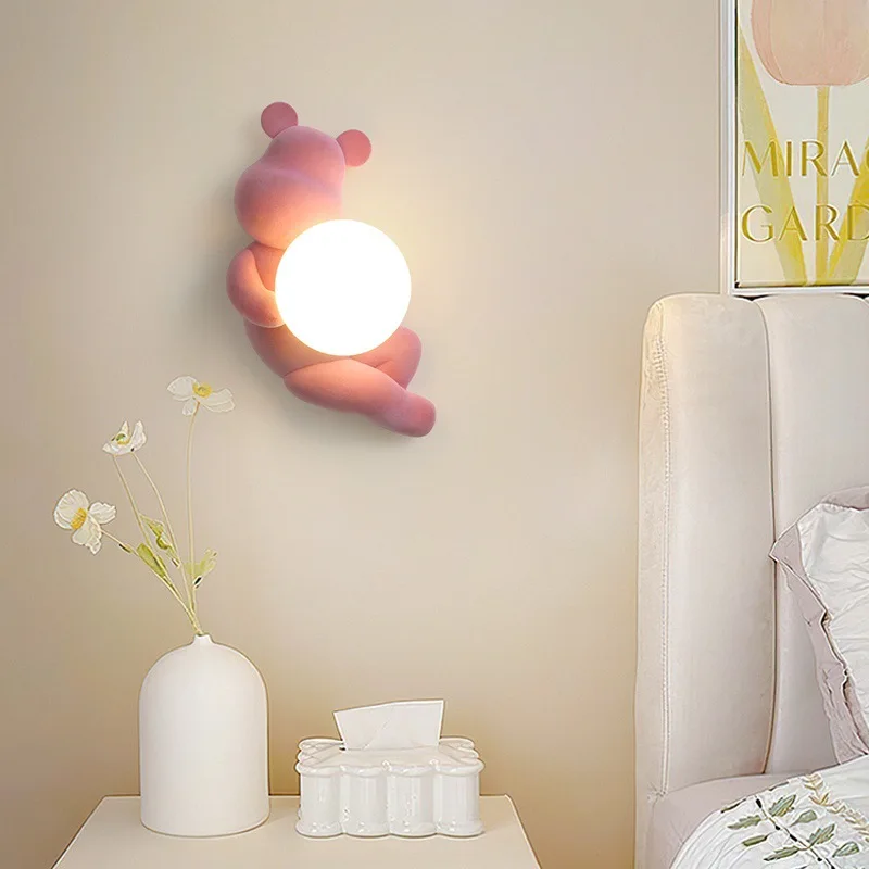 SANDYHA Colorful Cartoon Bear  - Baby Nursery Wall Lights reseña y precio