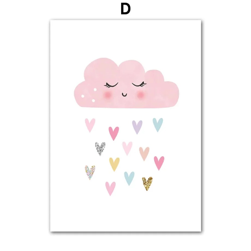 Pink Unicorn Rabbit Rainbow Cl - Baby Nursery Art reseña y precio