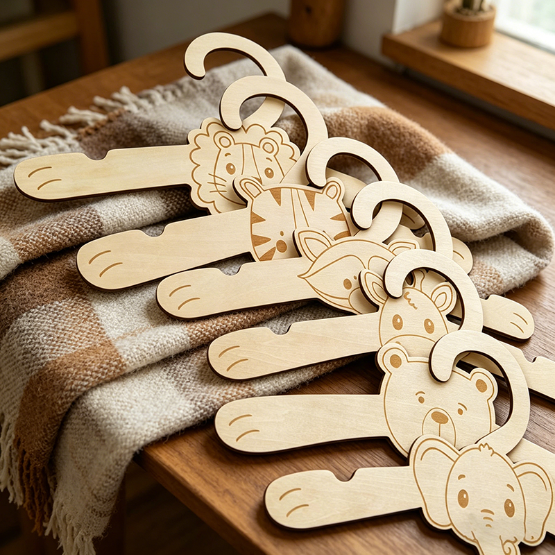 6pcs Jungle Animal Wooden Clot - Baby Nursery Hangers reseña y precio