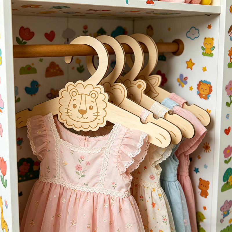 6pcs Jungle Animal Wooden Clot - Baby Nursery Hangers reseña y precio