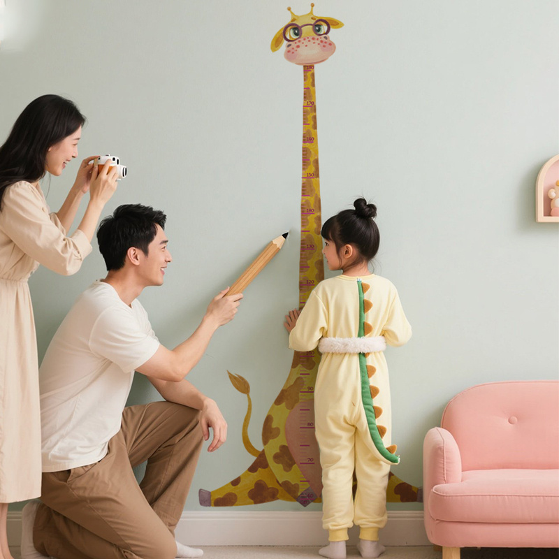 Giraffe Growth Chart Wall Stic - Baby Nursery Wall Mural reseña y precio