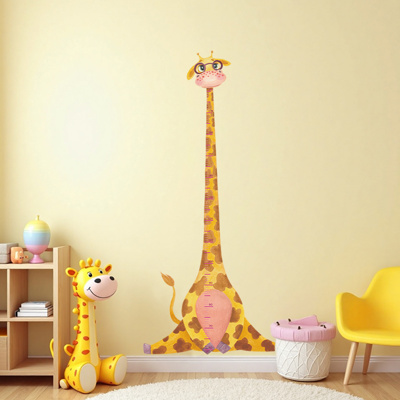 Giraffe Growth Chart Wall Stic - Baby Nursery Wall Mural reseña y precio