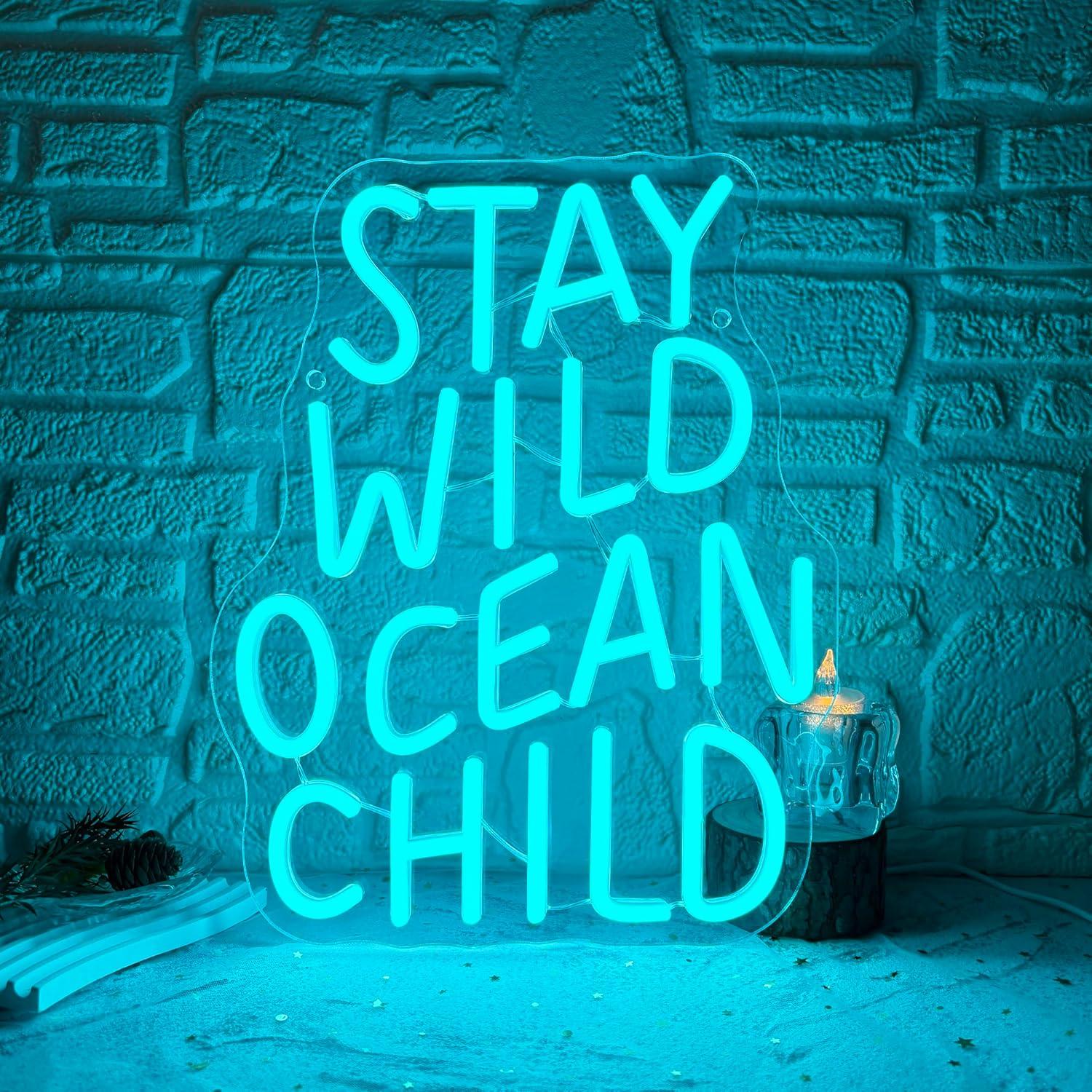 Stay Wild Ocean Child Neon Sig - Baby Nursery Wall Lights reseña y precio