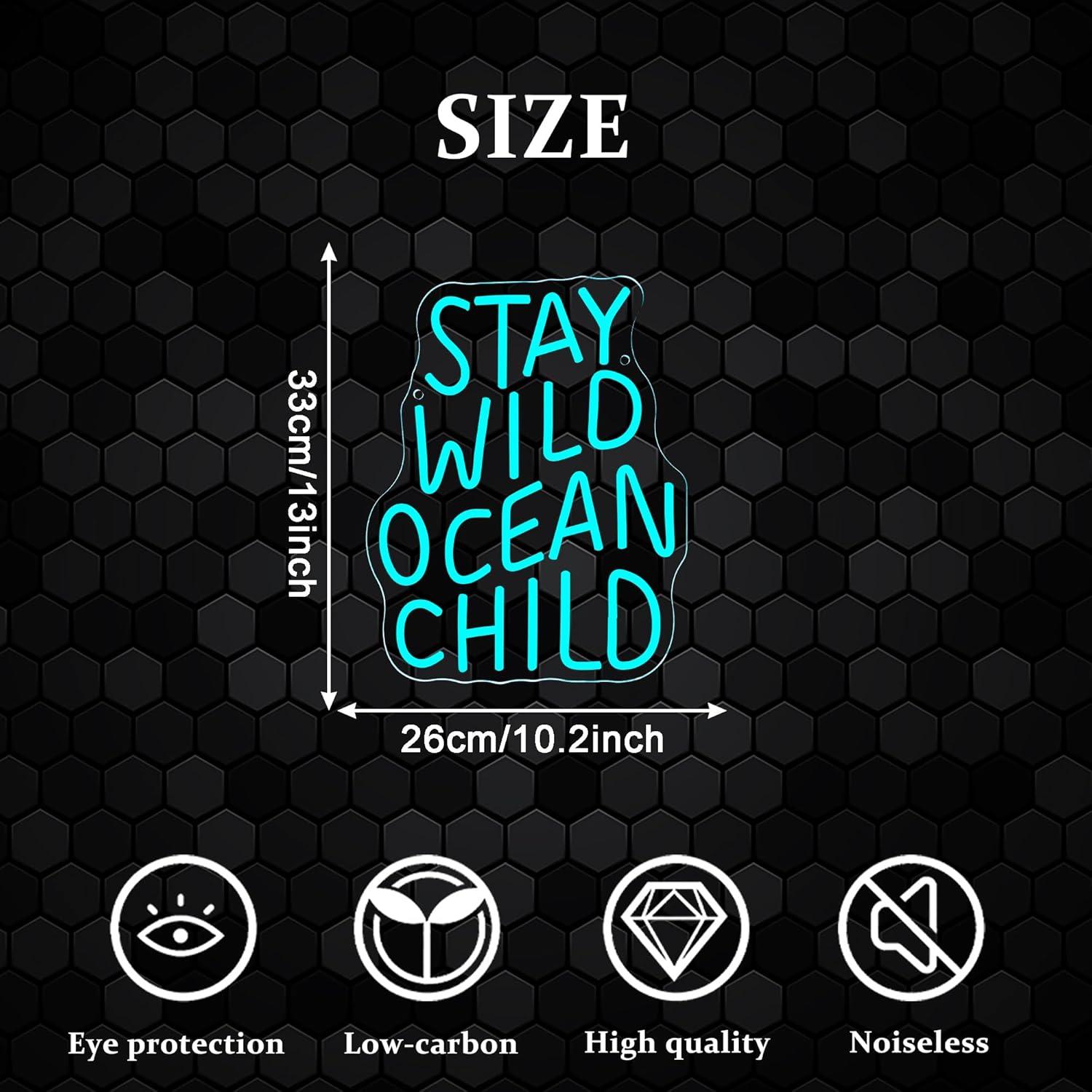 Stay Wild Ocean Child Neon Sig - Baby Nursery Wall Lights reseña y precio