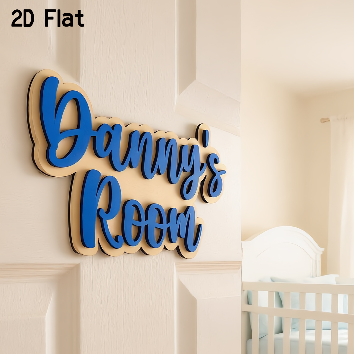 1Pc Cutom Blue Wooden Acrylic  - Baby Nursery Gifts reseña y precio