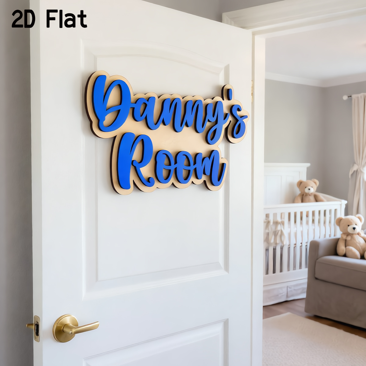 1Pc Cutom Blue Wooden Acrylic  - Baby Nursery Gifts reseña y precio
