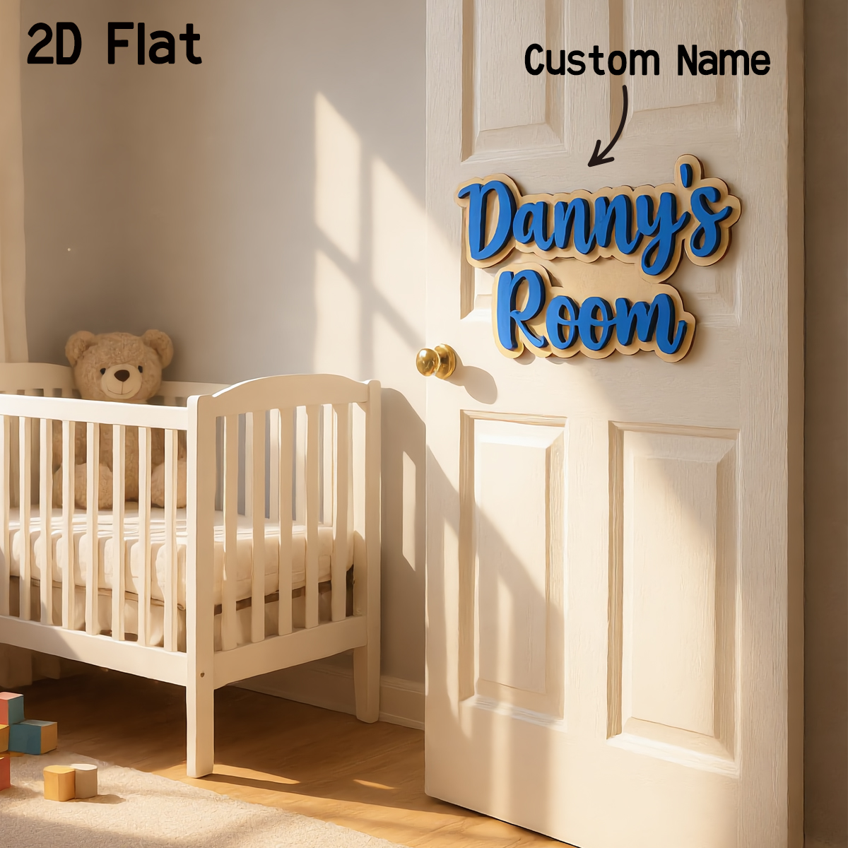 1Pc Cutom Blue Wooden Acrylic  - Baby Nursery Gifts reseña y precio