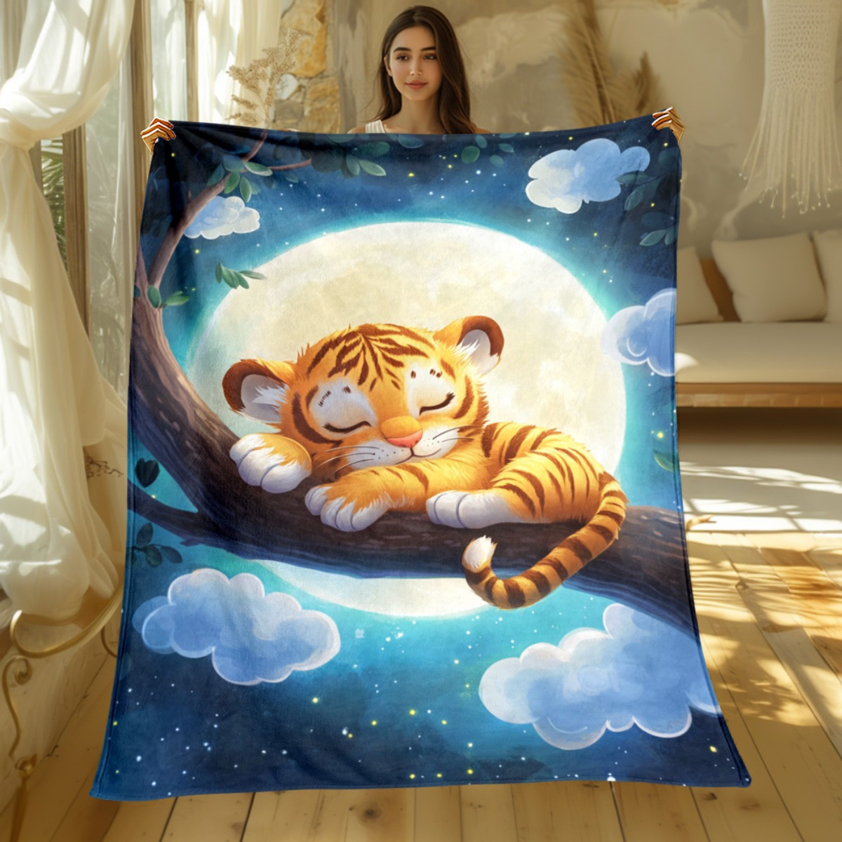 Cute sleeping tiger on tree br - Baby Nursery In Hospital reseña y precio