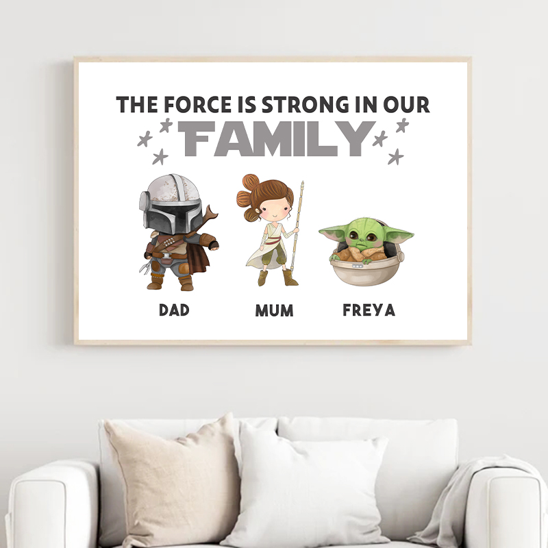 Personalized Family Name Print - Baby Yoda Nursery reseña y precio