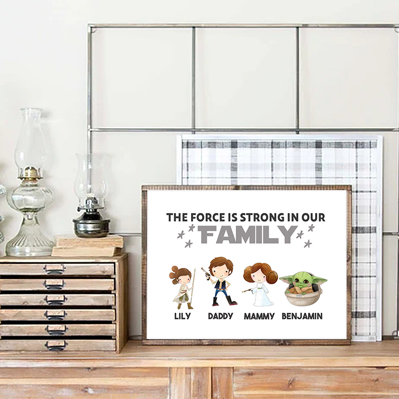 Personalized Family Name Print - Baby Yoda Nursery reseña y precio