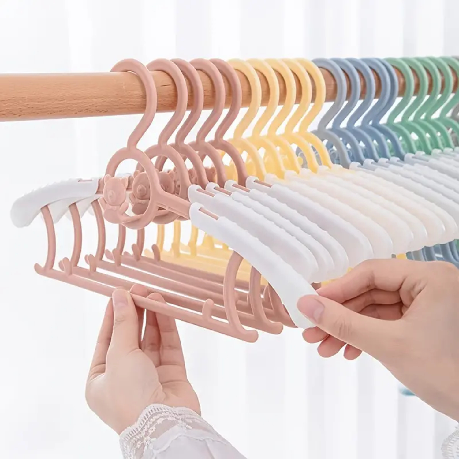 Adorable Non-Slip Set of 5 Sli - Baby Nursery Hangers reseña y precio