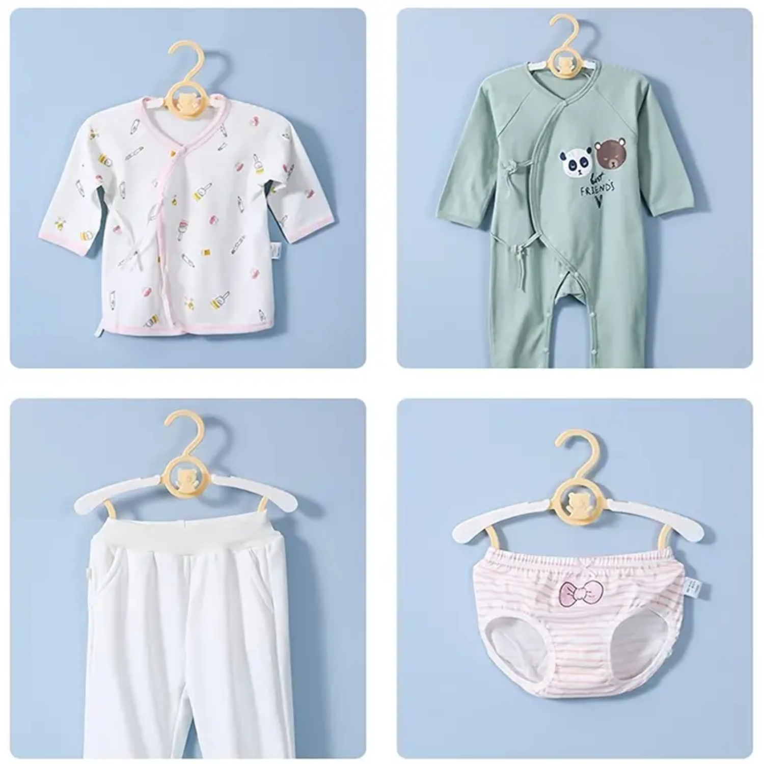 Adorable Non-Slip Set of 5 Sli - Baby Nursery Hangers reseña y precio