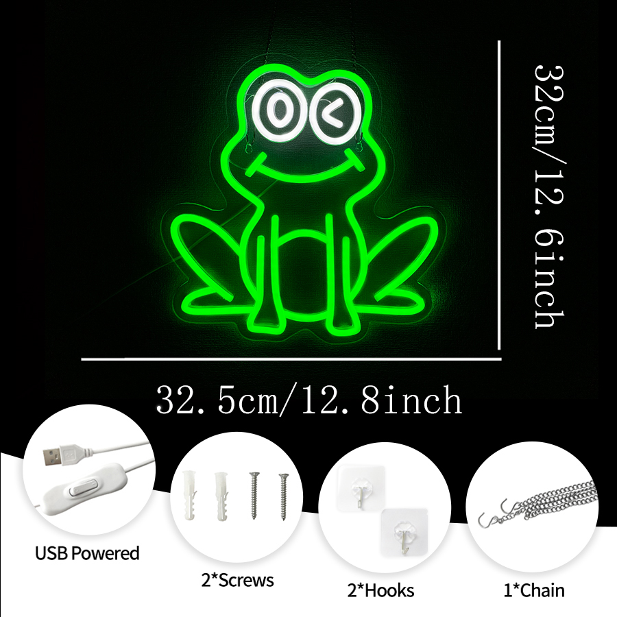 Frog Neon Sign,LED Art Sign Fo - Baby Nursery Wall Lights reseña y precio