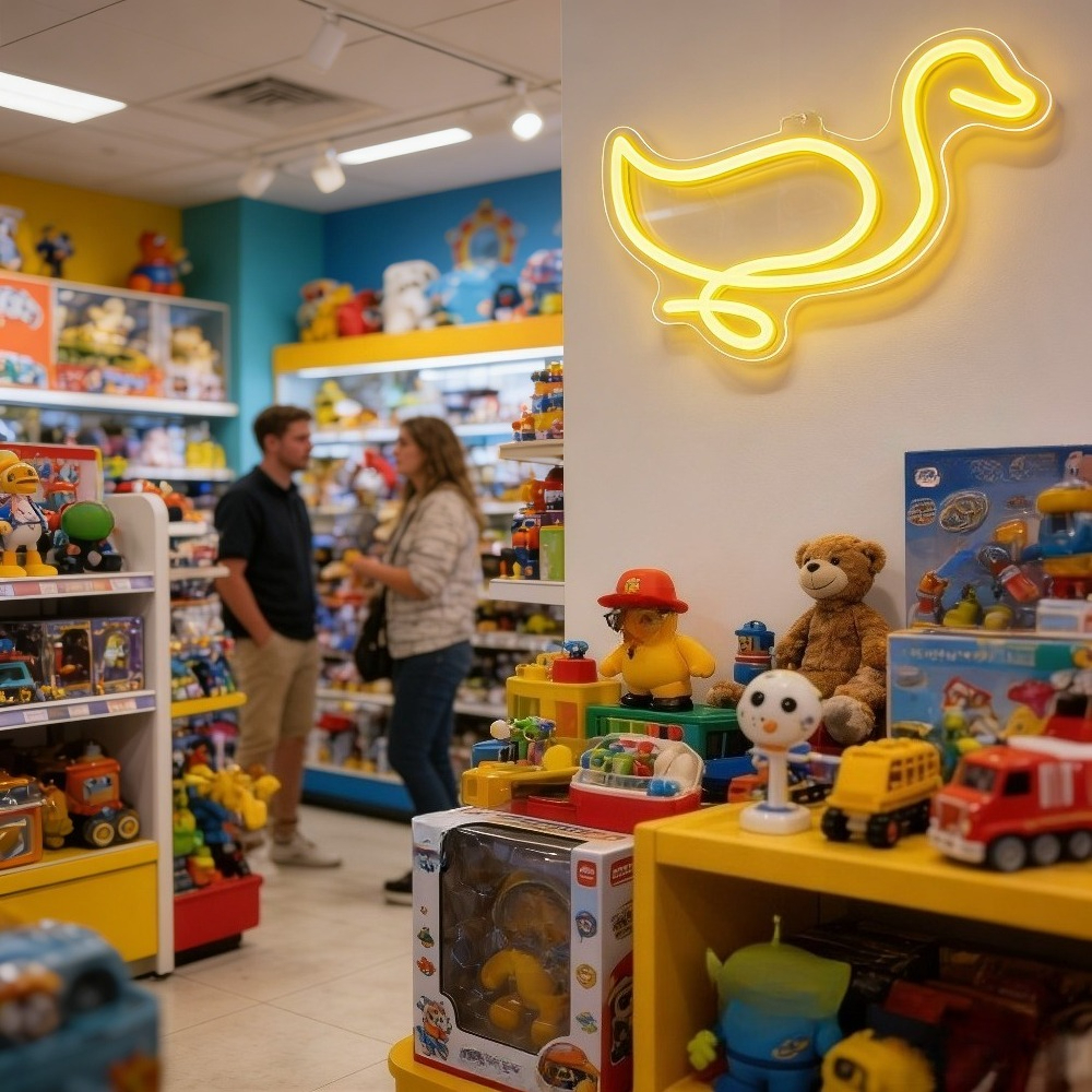 Cute Duck Neon Sign LED Wall N - Baby Nursery Wall Lights reseña y precio