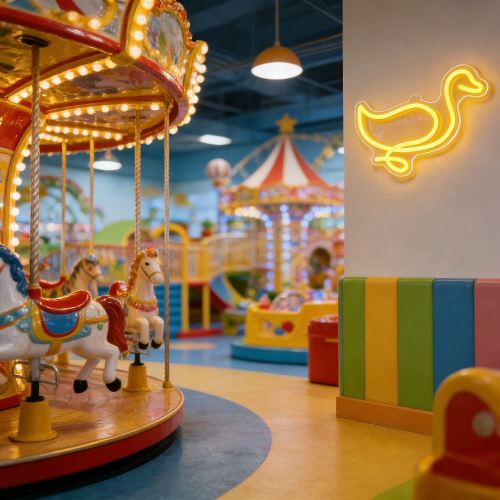 Cute Duck Neon Sign LED Wall N - Baby Nursery Wall Lights reseña y precio