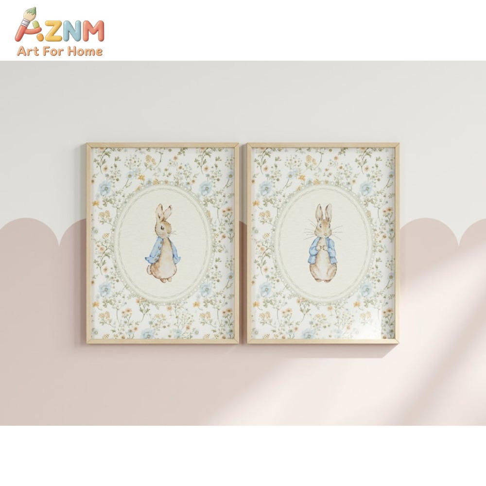 AZNM Vintage Peter Rabbit Canv - Baby Nursery Wall Art reseña y precio